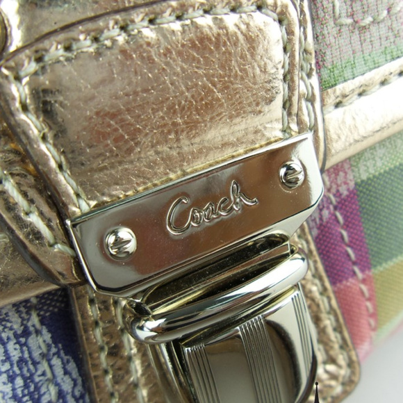 COACH Poppy Madras Shoulder/Crossbody Bag - Picture 5 of 5